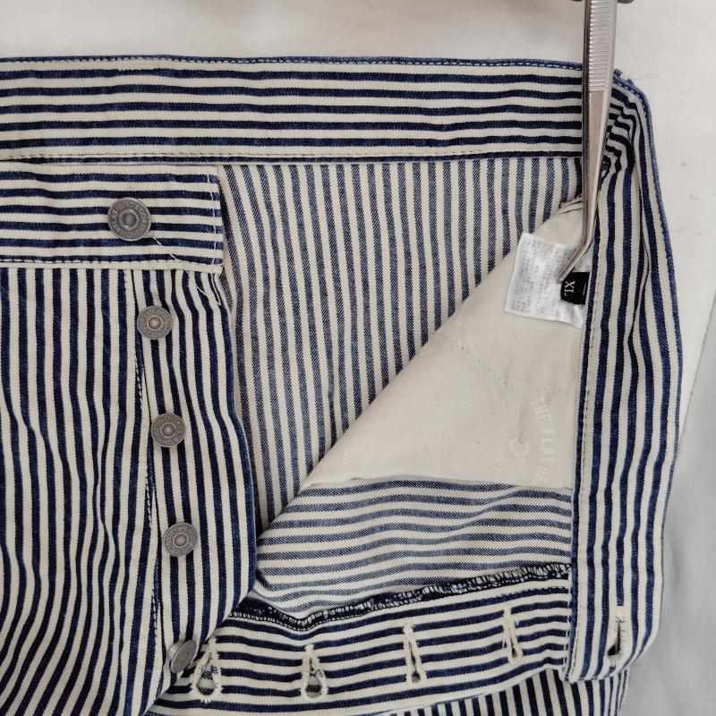 ザ・フラットヘッド The Flat Head パンツ デニム、ジーンズ ヒッコリー ペインター パンツ ヒッコリー ストライプ XL 青 / ブルー / blue X 白 / ホワイト / white メンズ USED 古着 中古 50169466