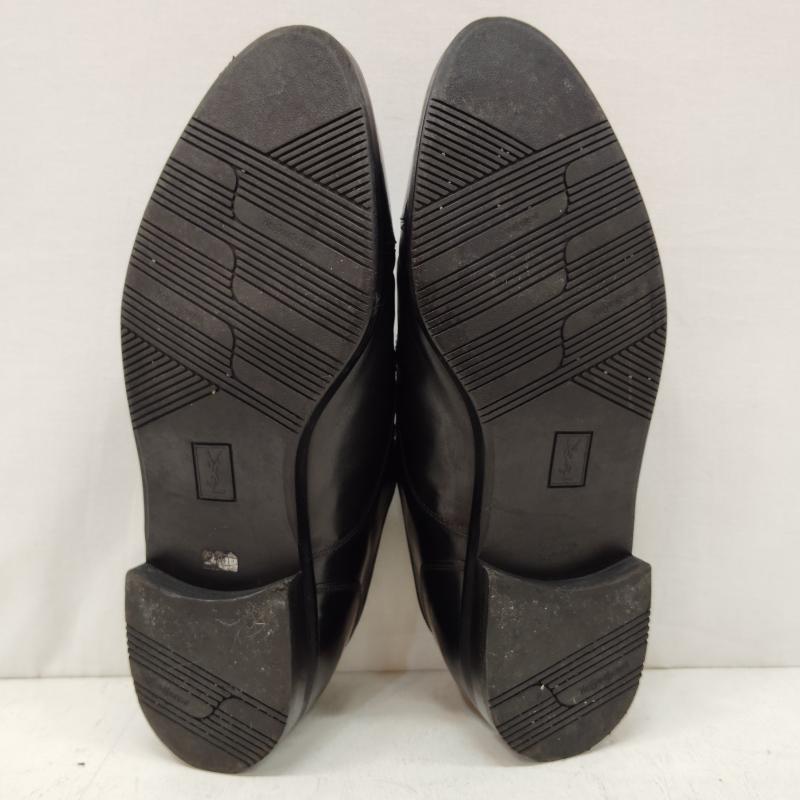 イヴサンローラン Yves Saint Laurent 革靴 革靴 レザー シューズ YSL ロゴ 25.0cm 黒 / ブラック / black メンズ USED 古着 中古 50169467