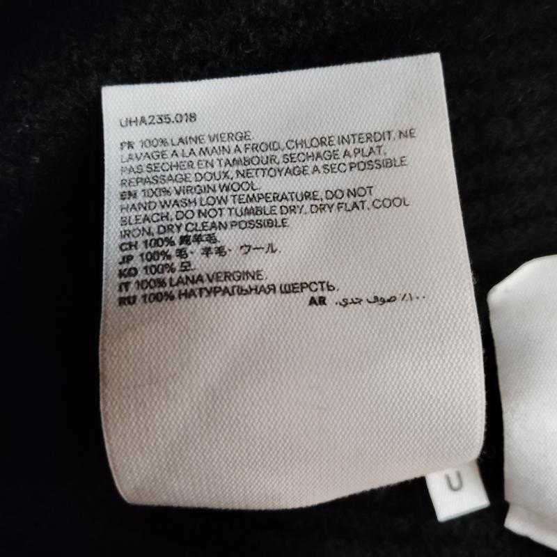 アミ ami 帽子 ニット帽 AMI PARIS Ami de Cœur ビーニー ウール 100% イタリア製 - 黒 / ブラック / black X 赤 / レッド / red レディース USED 古着 中古 50169472