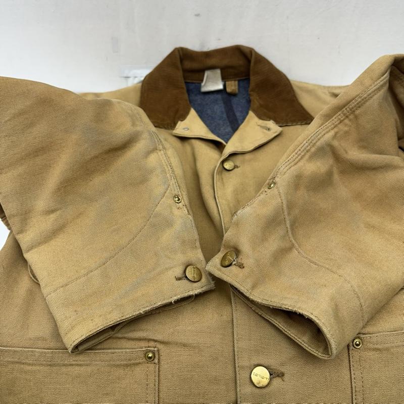 カーハート Carhartt ジャケット、上着 ジャンパー、ブルゾン 80s USA製 チョアコート カバーオール ワーク ジャケット 42 ベージュ / ベージュ / beige メンズ USED 古着 中古 50169473