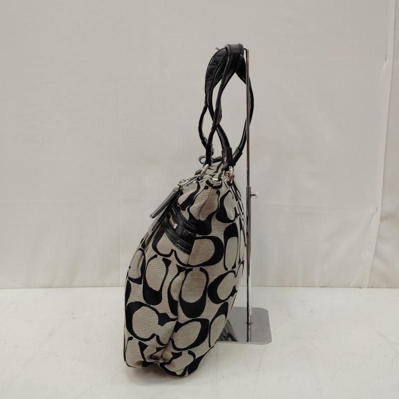 コーチ COACH トートバッグ トートバッグ トートバッグ ポピー シリーズ シグネチャー柄 F22947 - 黒 / ブラック / black レディース USED 古着 中古 50169479