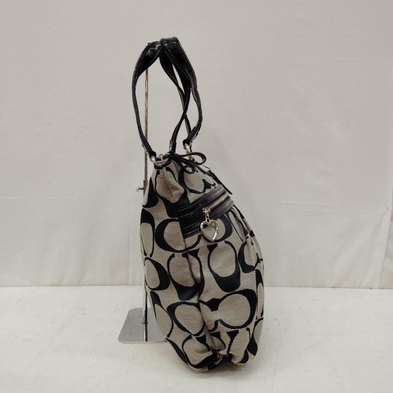 コーチ COACH トートバッグ トートバッグ トートバッグ ポピー シリーズ シグネチャー柄 F22947 - 黒 / ブラック / black レディース USED 古着 中古 50169479