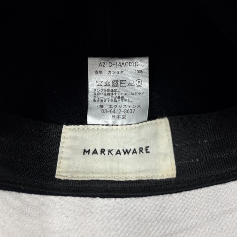 マーカウェア markaware 帽子 キャップ SPORTS CAP CASHMERE スポーツ ベースボールキャップ カシミヤ メルトン - 無地 紺 / ネイビー / navy メンズ USED 古着 中古 50169480