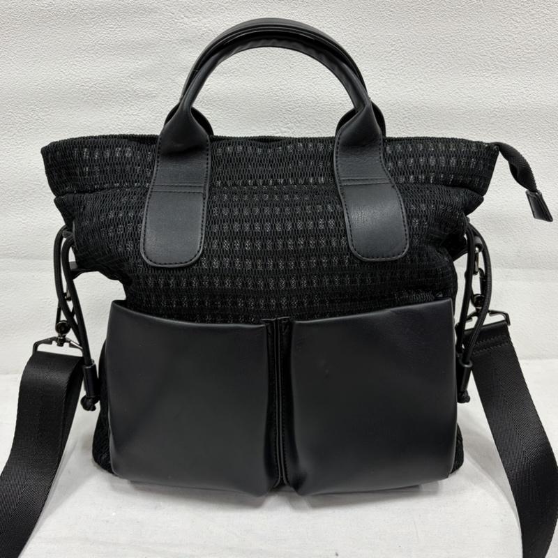 古着 USED ショルダーバッグ ショルダーバッグ PECHINCHAR ペシンシャ ライトメッシュ 2WAY トート ショルダー バッグ - ワンポイント X ロゴ、文字 黒 / ブラック / black レディース USED 古着 中古 50169482