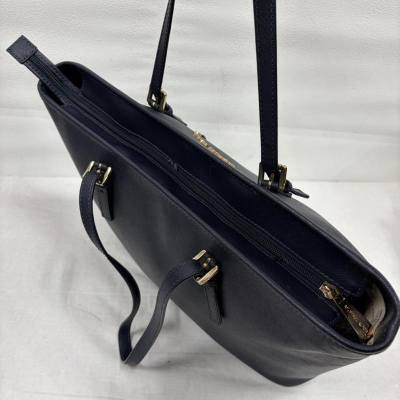 マイケルコース MICHAEL KORS トートバッグ トートバッグ レザー トートバッグ MKロゴ チャーム ビジネス A4 大容量 - 無地 X ワンポイント X ロゴ、文字 紺 / ネイビー / navy レディース USED 古着 中古 50169483
