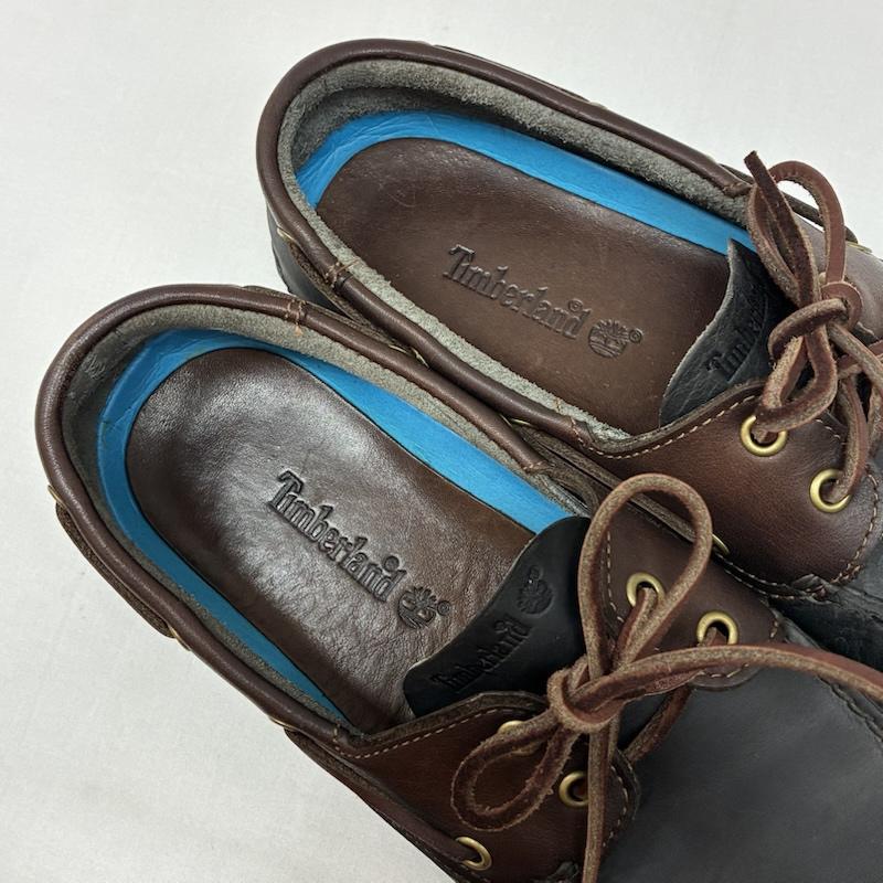 ティンバーランド Timberland 革靴 革靴 2EYE バイカラ― レザー モカシン デッキ シューズ US：8 メンズ USED 古着 中古 50169484
