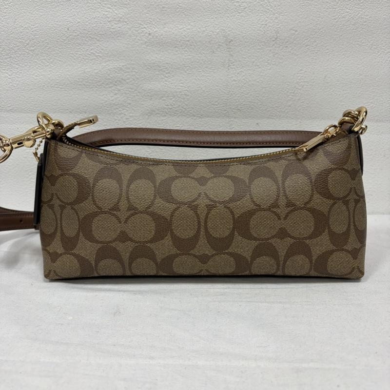 コーチ COACH ショルダーバッグ ショルダーバッグ シャーロット ショルダー シグネチャー ロゴ バッグ CL405 レザー チャーム - ロゴ、文字 茶 / ブラウン / brown X ベージュ / ベージュ / beige レディース USED 古着 中古 50169487