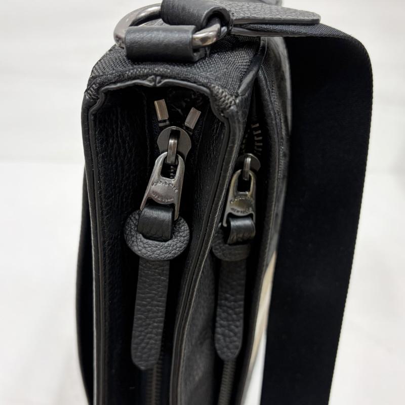 コーチ COACH ショルダーバッグ ショルダーバッグ シグネチャー ショルダー バッグ C5291 トンプソン クロスボディ ジャガード レザー ユニセックス - ロゴ、文字 黒 / ブラック / black X ベージュ / ベージュ / beige X アイボリー / アイボリー / メンズ USED 古着 中古 50169490