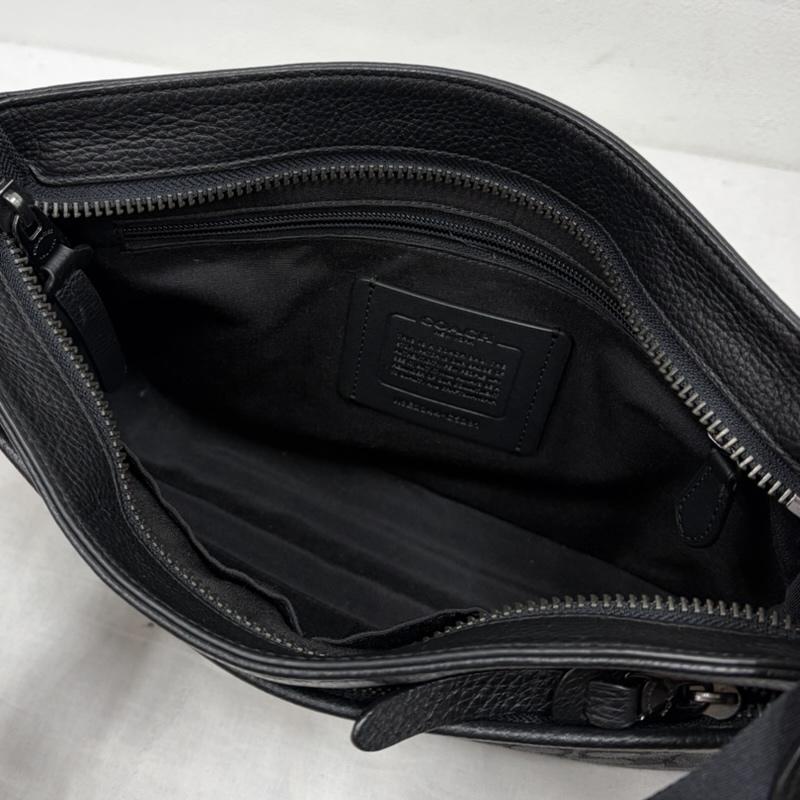 コーチ COACH ショルダーバッグ ショルダーバッグ シグネチャー ショルダー バッグ C5291 トンプソン クロスボディ ジャガード レザー ユニセックス - ロゴ、文字 黒 / ブラック / black X ベージュ / ベージュ / beige X アイボリー / アイボリー / メンズ USED 古着 中古 50169490