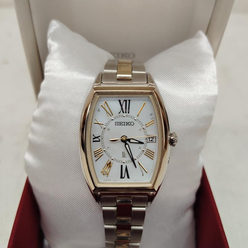 セイコー SEIKO 腕時計 アナログ（クォーツ式） LUKIA セイコー ルキア ソーラー 電波時計 チタン製 - 銀 / シルバー / silver color レディース USED 古着 中古 50169496