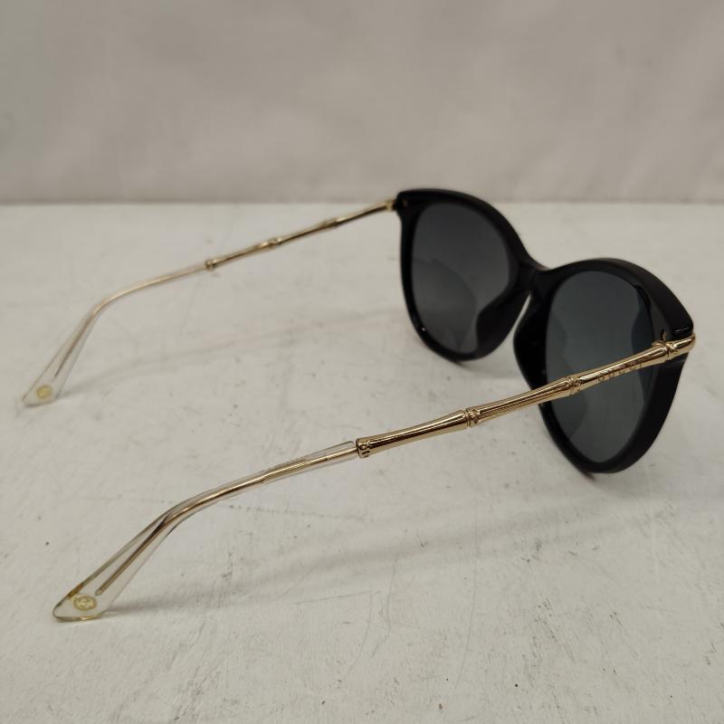 グッチ GUCCI めがね・サングラス サングラス ブラックフレーム サングラス バンブー テンプル モデル - 黒 / ブラック / black X 金 / ゴールド / gold color メンズ USED 古着 中古 50169499