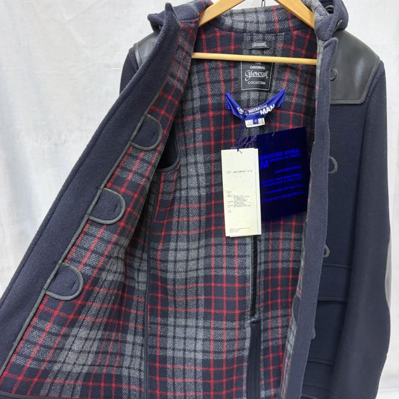 ジュンヤワタナベマン JUNYA WATANABE MAN コート コート一般 08AW GLOVERALL WB-C006 レザー ヨーク ダッフルコート S 黒 / ブラック / black X 紺 / ネイビー / navy メンズ USED 古着 中古 50169500
