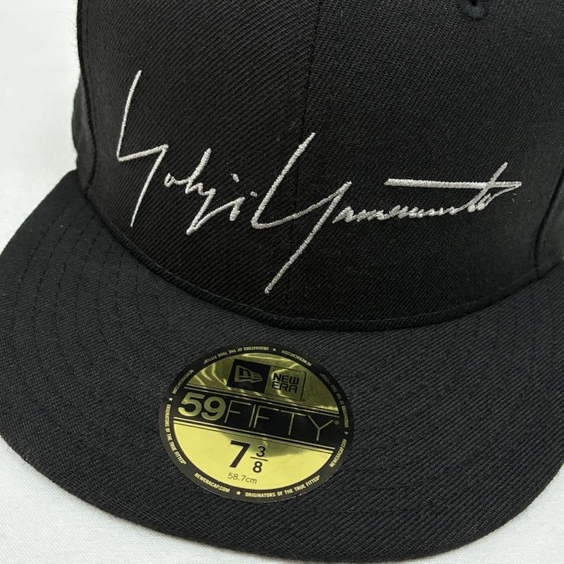 ヨウジヤマモト Yohji Yamamoto 帽子 キャップ NEWERA ニューエラ 59FIFTY シグネチャー ロゴ ベースボール キャップ - メンズ USED 古着 中古 50169504