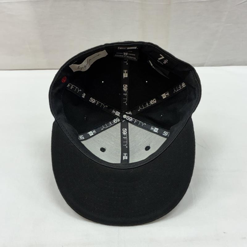 ヨウジヤマモト Yohji Yamamoto 帽子 キャップ NEWERA ニューエラ 59FIFTY シグネチャー ロゴ ベースボール キャップ - メンズ USED 古着 中古 50169504