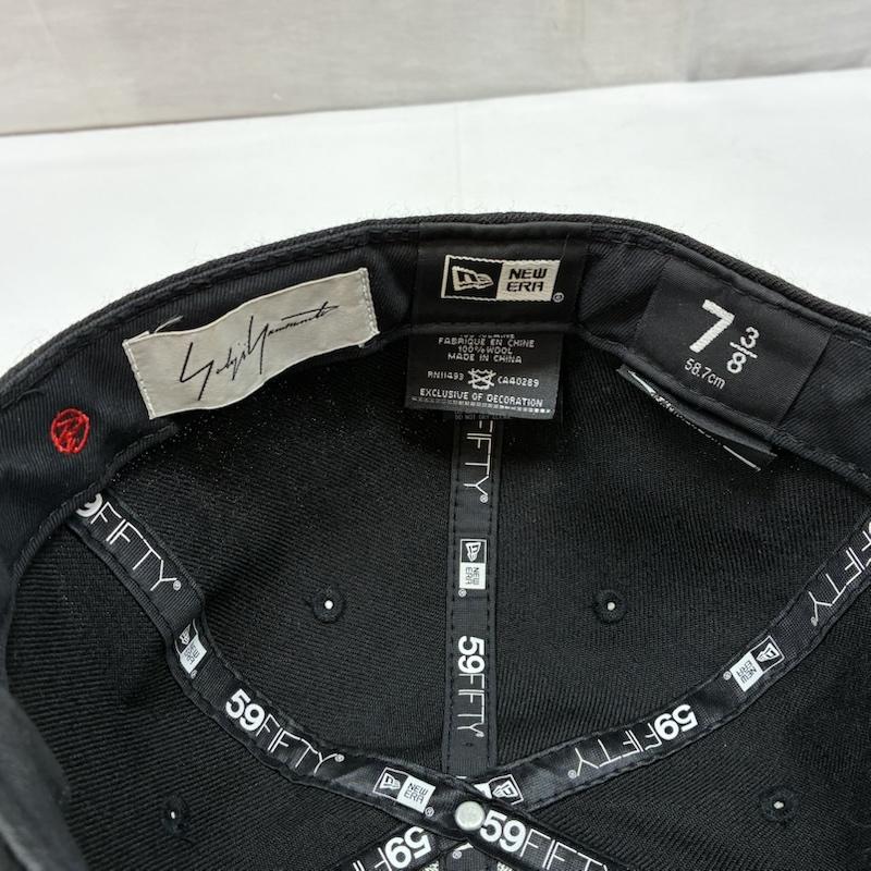 ヨウジヤマモト Yohji Yamamoto 帽子 キャップ NEWERA ニューエラ 59FIFTY シグネチャー ロゴ ベースボール キャップ - メンズ USED 古着 中古 50169504