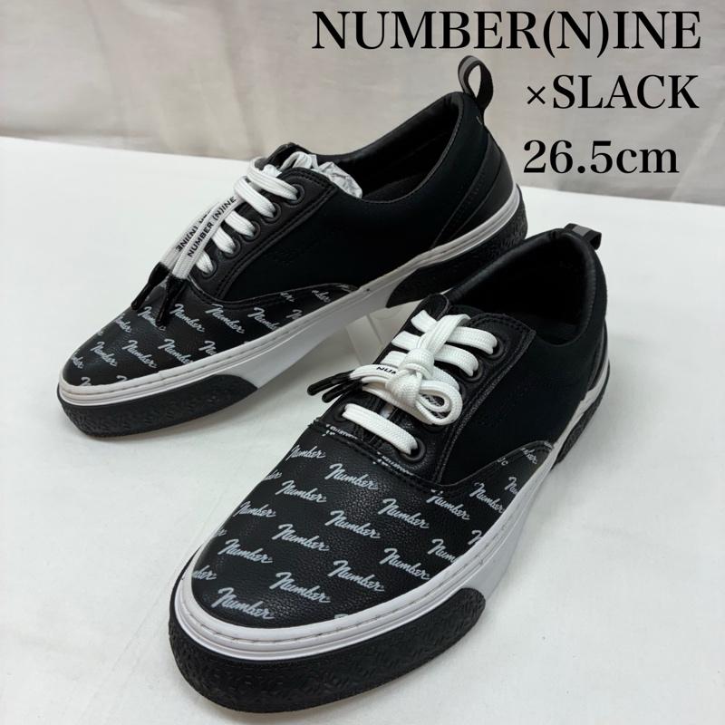 ナンバーナイン NUMBER (N)INE スニーカー スニーカー SLACK FOOTWEAR レザー キャンバス ローカット スニーカー 26.5cm メンズ USED 古着 中古 50169506