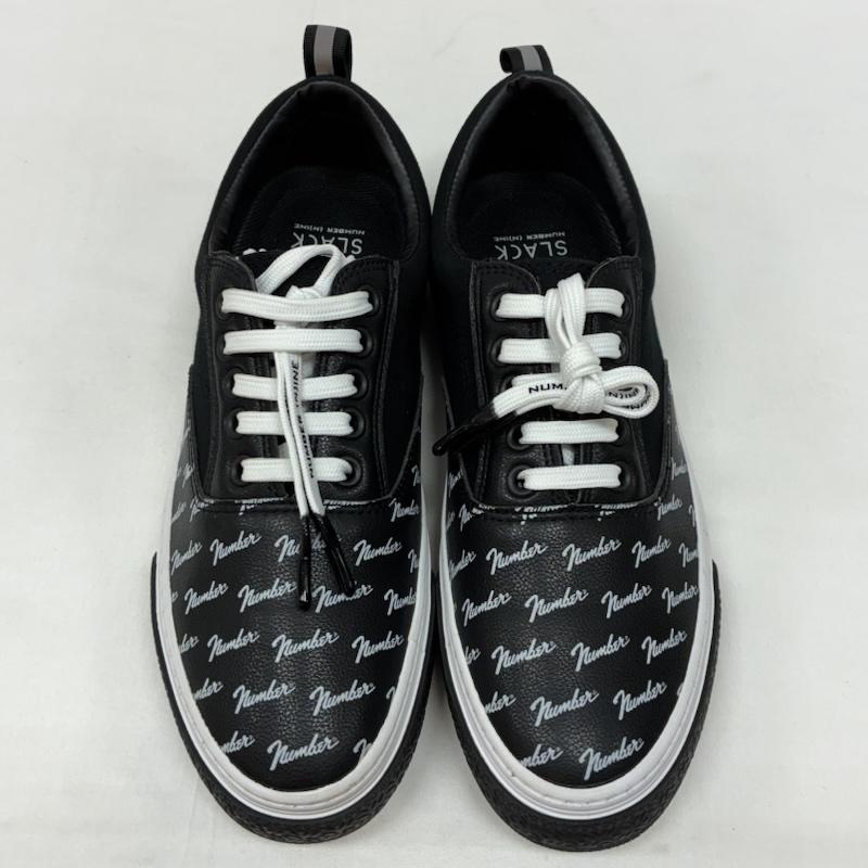 ナンバーナイン NUMBER (N)INE スニーカー スニーカー SLACK FOOTWEAR レザー キャンバス ローカット スニーカー 26.5cm メンズ USED 古着 中古 50169506