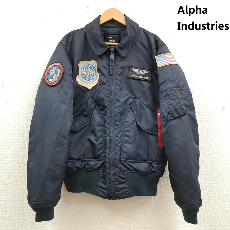 アルファ インダストリー Alpha Industries ジャケット、上着 フライトジャケット CWU-45/P AIRCREW PATCH フライト ジャケット TA0210-167 L 紺 / ネイビー / navy メンズ USED 古着 中古 50169510