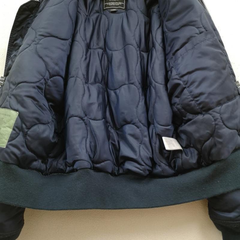 アルファ インダストリー Alpha Industries ジャケット、上着 フライトジャケット CWU-45/P AIRCREW PATCH フライト ジャケット TA0210-167 L 紺 / ネイビー / navy メンズ USED 古着 中古 50169510