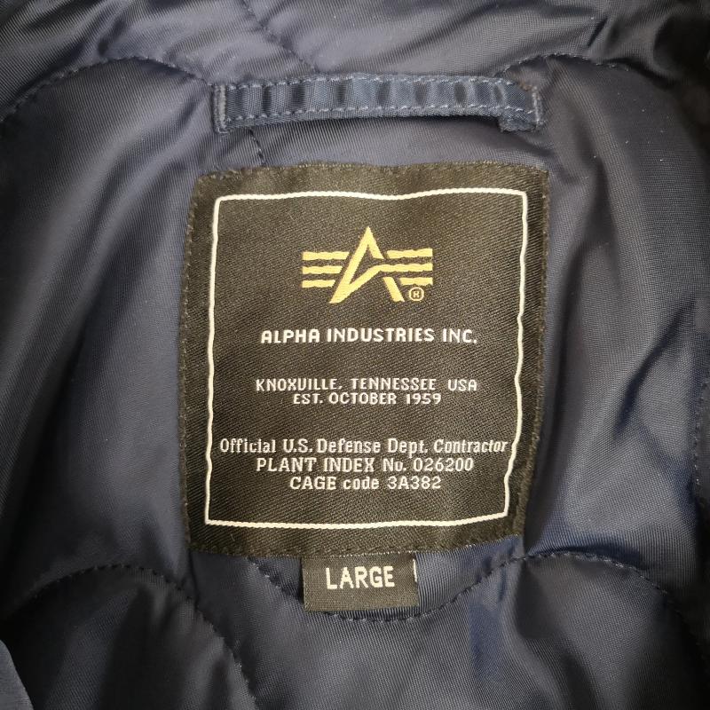 アルファ インダストリー Alpha Industries ジャケット、上着 フライトジャケット CWU-45/P AIRCREW PATCH フライト ジャケット TA0210-167 L 紺 / ネイビー / navy メンズ USED 古着 中古 50169510