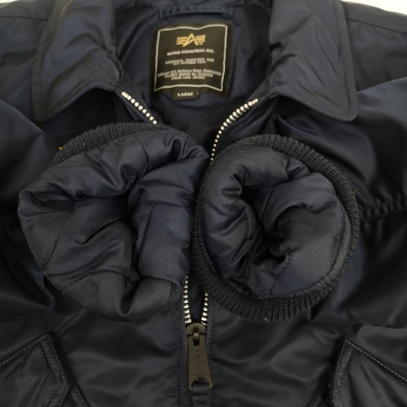 アルファ インダストリー Alpha Industries ジャケット、上着 フライトジャケット CWU-45/P AIRCREW PATCH フライト ジャケット TA0210-167 L 紺 / ネイビー / navy メンズ USED 古着 中古 50169510