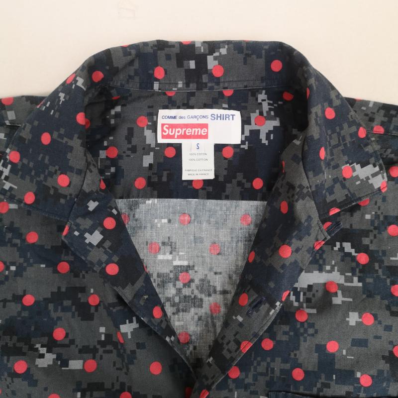 コムデギャルソンシャツ COMME des GARCONS SHIRT シャツ、ブラウス 半袖 13SS フランス製 Supreme カモフラージュ ドット 総柄 半袖 オープンカラー シャツ S マルチカラー / マルチカラー / multicolor メンズ USED 古着 中古 50169511