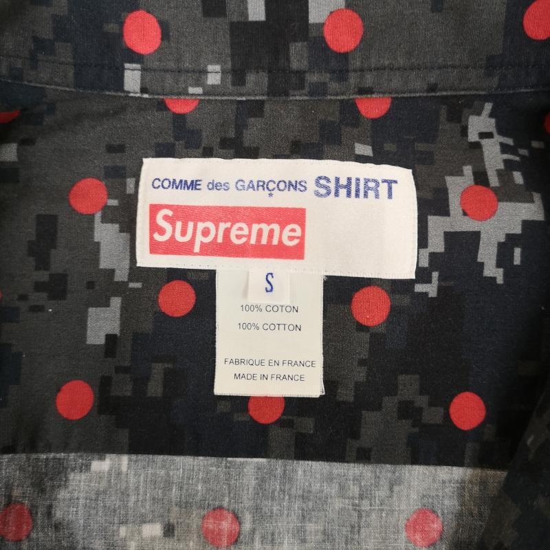 コムデギャルソンシャツ COMME des GARCONS SHIRT シャツ、ブラウス 半袖 13SS フランス製 Supreme カモフラージュ ドット 総柄 半袖 オープンカラー シャツ S マルチカラー / マルチカラー / multicolor メンズ USED 古着 中古 50169511