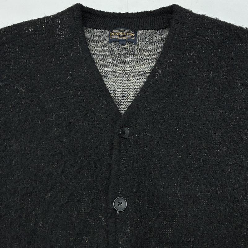 ペンドルトン PENDLETON カーディガン 長袖 ハーディング柄 モヘア調 シャギー ニット カーディガン L メンズ USED 古着 中古 50169512