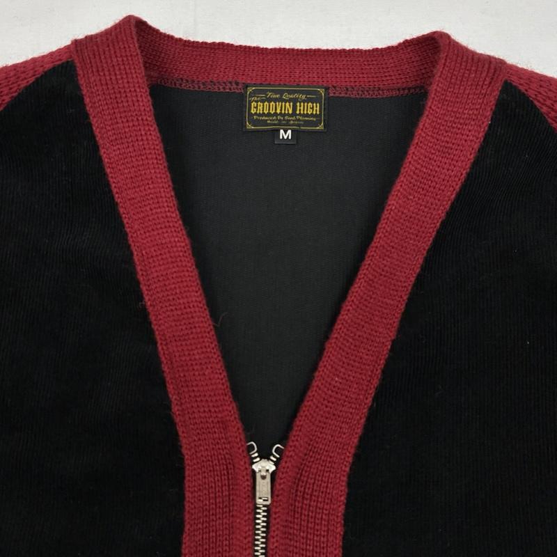 古着 USED カーディガン 長袖 THE GROOVIN HIGH ザ・グルービン・ハイ 40sスタイル ジップアップニットカーディガン M メンズ USED 古着 中古 50169515