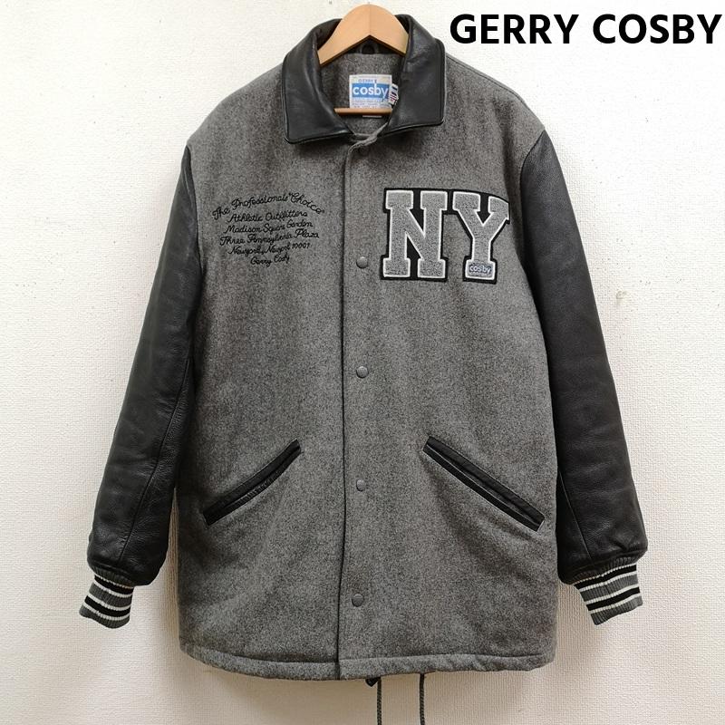 古着 USED ジャケット、上着 ジャンパー、ブルゾン GERRY COSBY ジェリー・コスビー ウール レザー コンビ スタジャン ファラオ ジャケット L 黒 / ブラック / black X 灰 / グレー / gray メンズ USED 古着 中古 50169516