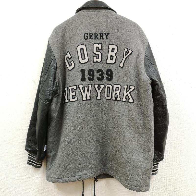 古着 USED ジャケット、上着 ジャンパー、ブルゾン GERRY COSBY ジェリー・コスビー ウール レザー コンビ スタジャン ファラオ ジャケット L 黒 / ブラック / black X 灰 / グレー / gray メンズ USED 古着 中古 50169516
