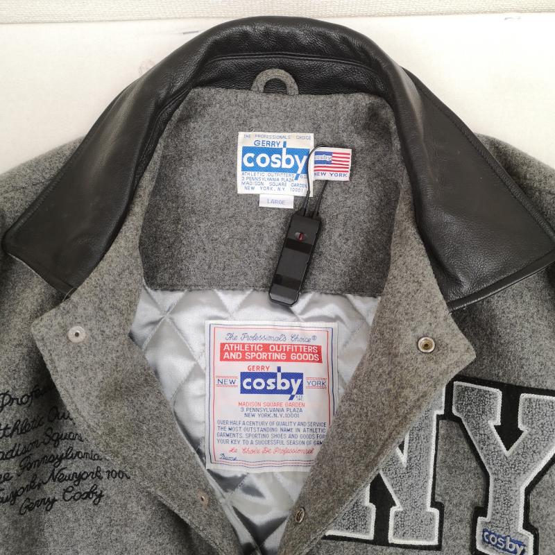 古着 USED ジャケット、上着 ジャンパー、ブルゾン GERRY COSBY ジェリー・コスビー ウール レザー コンビ スタジャン ファラオ ジャケット L 黒 / ブラック / black X 灰 / グレー / gray メンズ USED 古着 中古 50169516