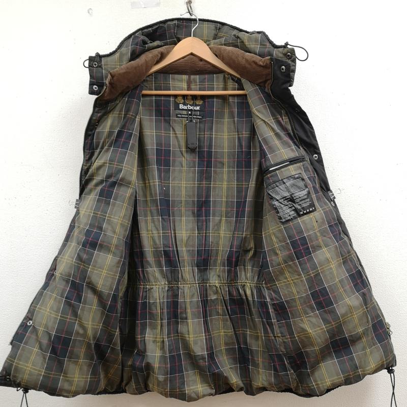 バーブァー Barbour ジャケット、上着 ダウンジャケット タータンチェック柄 キルティング ダウン ワックス ジャケット M 黒 / ブラック / black メンズ USED 古着 中古 50169517
