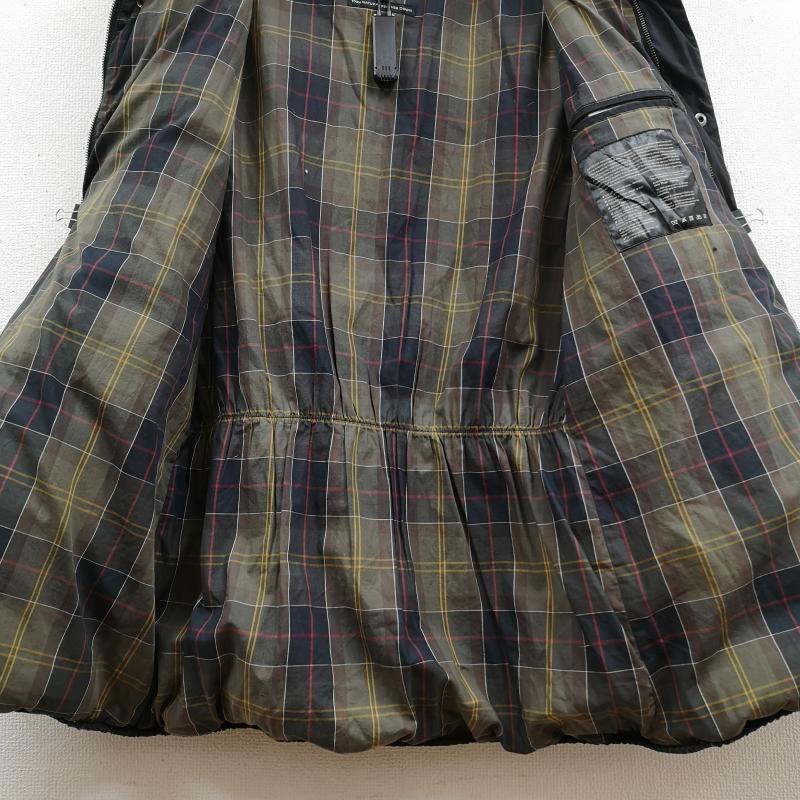 バーブァー Barbour ジャケット、上着 ダウンジャケット タータンチェック柄 キルティング ダウン ワックス ジャケット M 黒 / ブラック / black メンズ USED 古着 中古 50169517