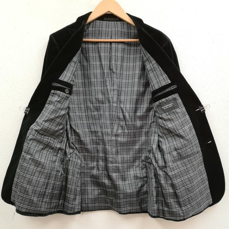 バーバリーブラックレーベル BURBERRY BLACK LABEL ジャケット、上着 ジャケット、ブレザー ノバチェック シングルブレスト ベロア テーラード ジャケット D1E24-406-09 S 黒 / ブラック / black メンズ USED 古着 中古 50169518