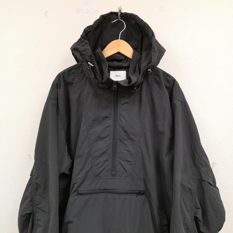 古着 USED ジャケット、上着 ジャンパー、ブルゾン Bleme リップストップ アノラック パーカー ハーフジップ ナイロン ジャケット blm250030 L 黒 / ブラック / black メンズ USED 古着 中古 50169525