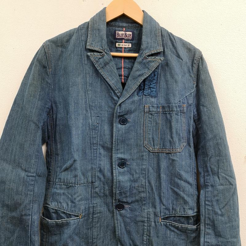 ブルーブルー BLUE BLUE ジャケット、上着 ジャケット、ブレザー ヘンプ混 デニム テーラード ジャケット ワーク カバーオール 1 インディゴ / インディゴ / Indigo メンズ USED 古着 中古 50169528