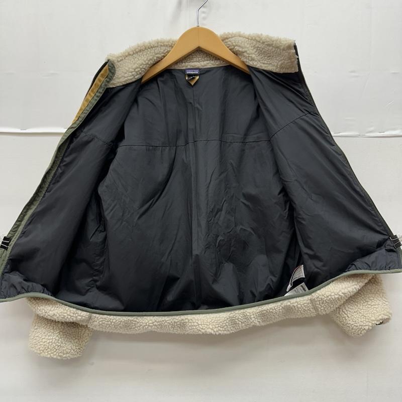 パタゴニア patagonia ジャケット、上着 ジャンパー、ブルゾン Kids  Classic Retro-X Jacket キッズ レトロX フリース ジャケット 65625 FA19 XL アイボリー / アイボリー / X カーキオリーブ / カーキオリーブ / ボーイズ USED 古着 中古 50169530