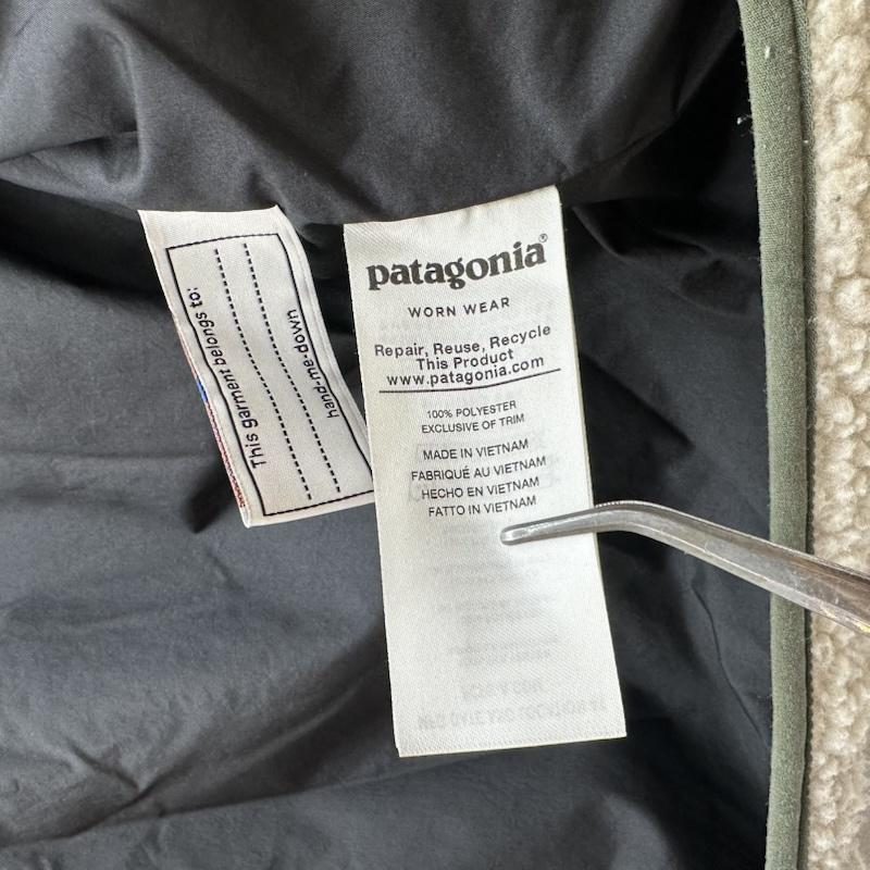 パタゴニア patagonia ジャケット、上着 ジャンパー、ブルゾン Kids  Classic Retro-X Jacket キッズ レトロX フリース ジャケット 65625 FA19 XL アイボリー / アイボリー / X カーキオリーブ / カーキオリーブ / ボーイズ USED 古着 中古 50169530