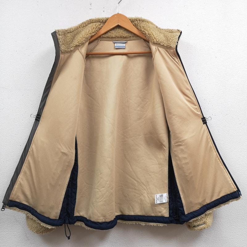 コロンビア Columbia ジャケット、上着 ジャンパー、ブルゾン 防風 ボア フリース アーチャーリッジ ジャケット PM3743 L ベージュ / ベージュ / beige X 紺 / ネイビー / navy メンズ USED 古着 中古 50169533