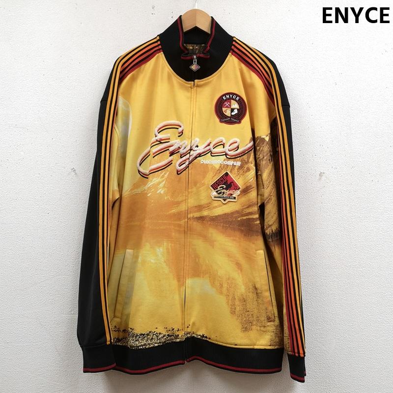 古着 USED ジャケット、上着 ジャンパー、ブルゾン ENYCE エニーチェ 山 マウンテン プリント トラックジャケット ジャージ XXL 黒 / ブラック / black X 黄 / イエロー / yellow メンズ USED 古着 中古 50169535