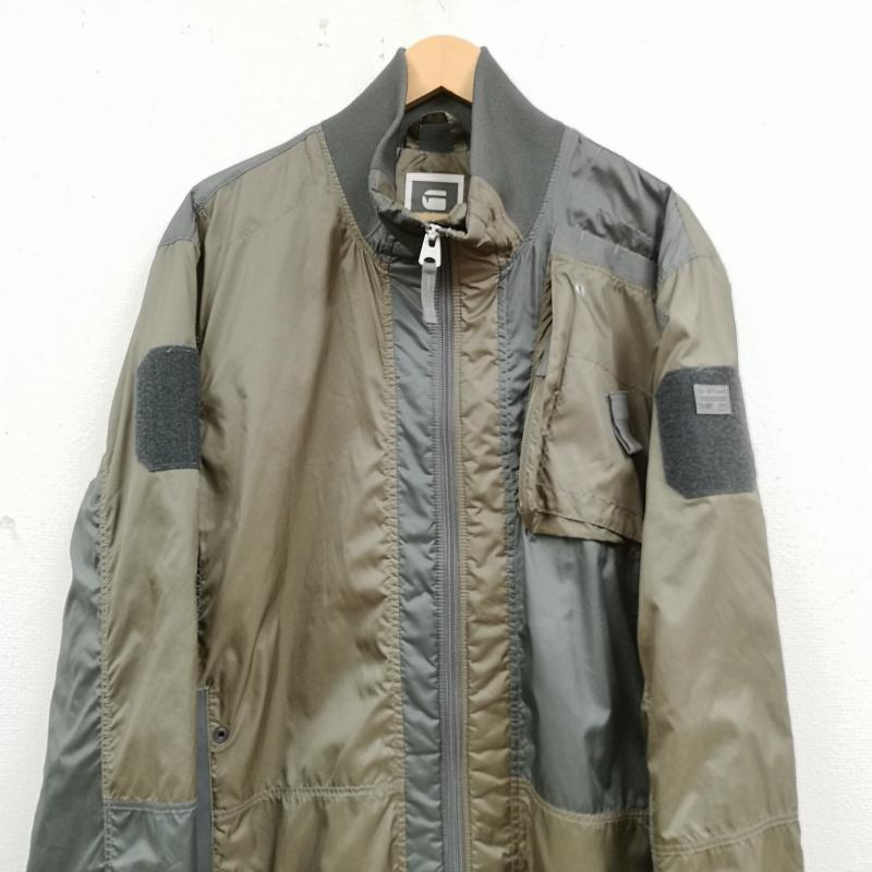 ジースターロゥ G-STAR RAW ジャケット、上着 ジャンパー、ブルゾン ジップアップ ミリタリー ナイロン ジャケット ウィンド ブレーカー - カーキ / カーキ / khaki メンズ USED 古着 中古 50169543