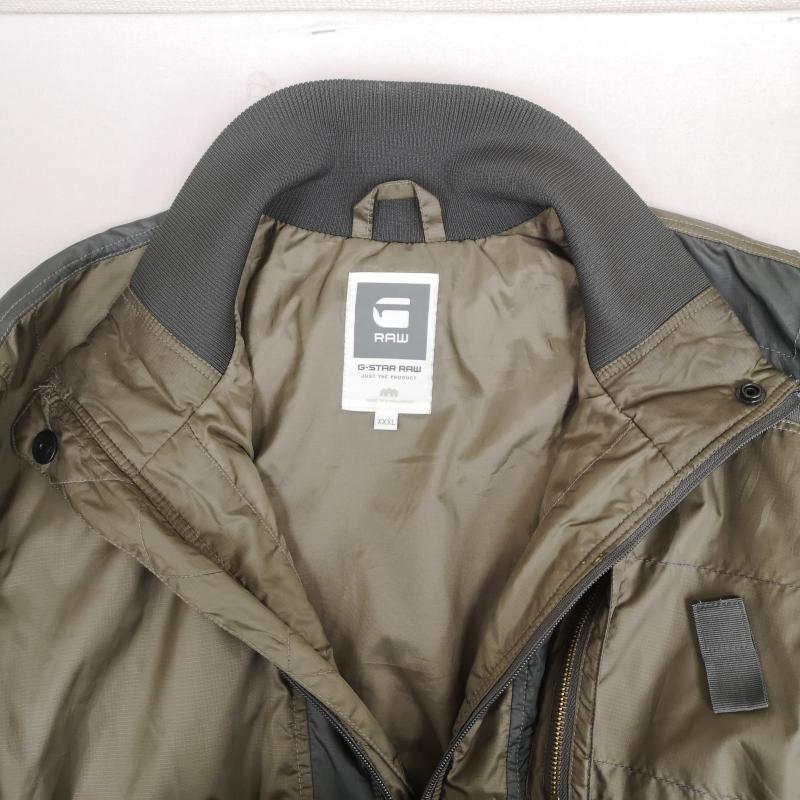 ジースターロゥ G-STAR RAW ジャケット、上着 ジャンパー、ブルゾン ジップアップ ミリタリー ナイロン ジャケット ウィンド ブレーカー - カーキ / カーキ / khaki メンズ USED 古着 中古 50169543