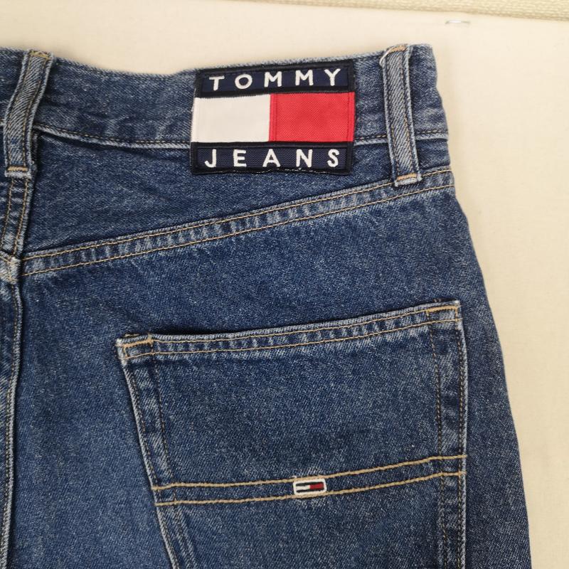トミー ジーンズ TOMMY JEANS パンツ デニム、ジーンズ ワイド ストレート BAGGY 5 POCKET デニム パンツ 28インチ インディゴ / インディゴ / Indigo メンズ USED 古着 中古 50169544
