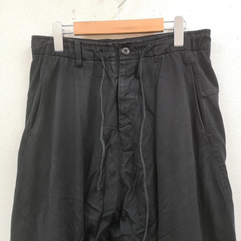 アタッチメント ATTACHMENT パンツ サルエルパンツ 日本製 ボタンフライ 裾リブ仕様 バルーン サルエル パンツ 3 黒 / ブラック / black メンズ USED 古着 中古 50169545