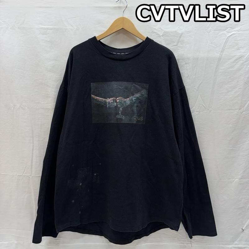 古着 USED Tシャツ 長袖 CVTVLIST カタリスト CTLS TIES フォトプリント オーバーサイズ ロンT 長袖 Tシャツ 1 黒 / ブラック / black メンズ USED 古着 中古 50169553