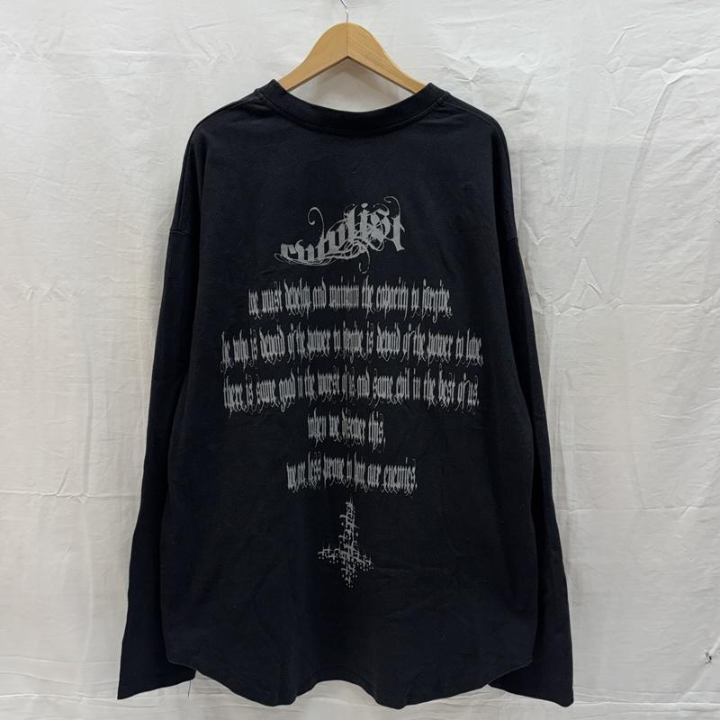 古着 USED Tシャツ 長袖 CVTVLIST カタリスト CTLS TIES フォトプリント オーバーサイズ ロンT 長袖 Tシャツ 1 黒 / ブラック / black メンズ USED 古着 中古 50169553