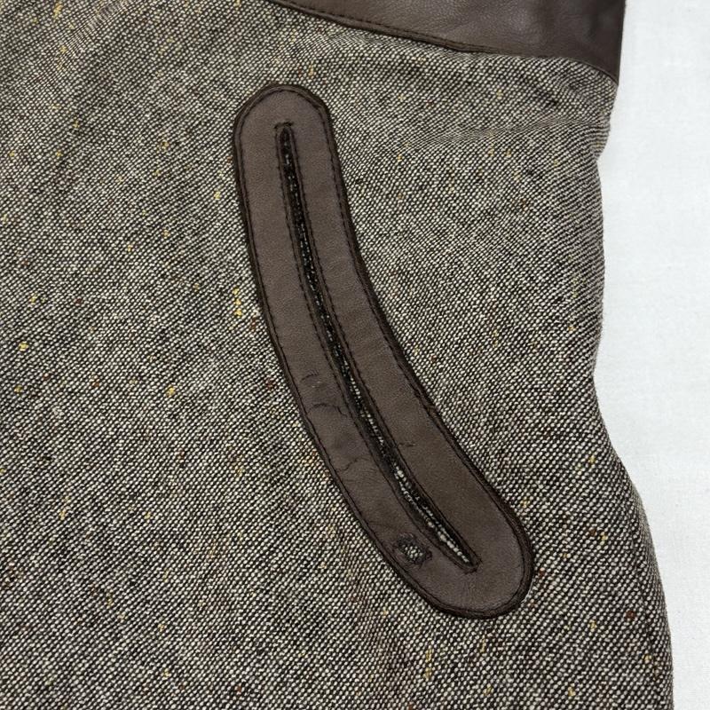 バーバリーブラックレーベル BURBERRY BLACK LABEL ジャケット、上着 ジャンパー、ブルゾン レザー 切替し ウール スポーツジャケット 中綿入り M メンズ USED 古着 中古 50169554