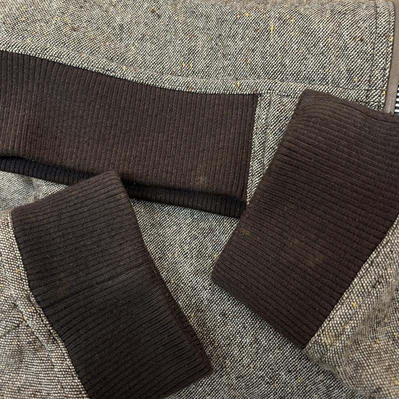 バーバリーブラックレーベル BURBERRY BLACK LABEL ジャケット、上着 ジャンパー、ブルゾン レザー 切替し ウール スポーツジャケット 中綿入り M メンズ USED 古着 中古 50169554