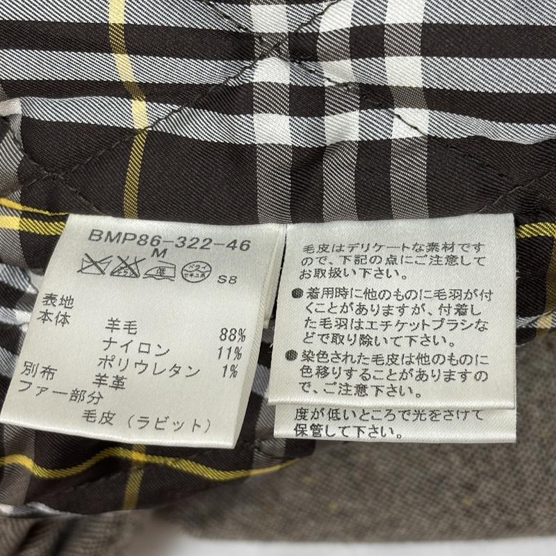 バーバリーブラックレーベル BURBERRY BLACK LABEL ジャケット、上着 ジャンパー、ブルゾン レザー 切替し ウール スポーツジャケット 中綿入り M メンズ USED 古着 中古 50169554